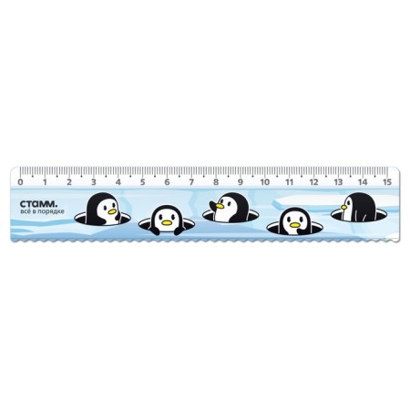 The line of 15 cm Istanm "Penguins", plastic, with a wavy edge, euro suspension