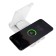 Wireless charging station 2 in 1 LCC-82, 15 W + 5 W, with a stand, white