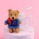 Soft toy "Bear on a bicycle", bear, color mix
