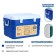 Arctic thermal container, 60 l, 64 x 43.5 x 40 cm, 2 containers for ice, blue