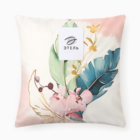 Case on the pillow of Ethel "Tropics" 4 pcs, 40*40 cm, velor 100% p/e-8