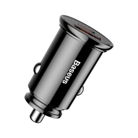 Car charger Baseus, USB, Type-C, 5 A, QC 3.0, black-5