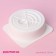 Form for mousse desserts and baking of the ripples, silicone, 18 × 18 cm, internal size 16 × 6.5 cm, white color