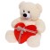 Soft toy "Bear Martin with Heart", 65 cm, milk color