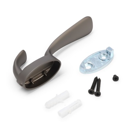 Furniture hook Cappio Sea, two -rod, zinc, color graphite-6