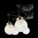 Ceiling EVOLUCE lamp. Sle110302-08. Stricce. 8x60 W, E27, 76x76x38 cm, black color, bronze