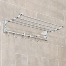 Fighting shelf with moving hooks Accoona A141, 57 × 30 cm, color chromium