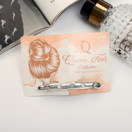 Hair hair clip "Liberty Style" sophistication shine, 7 cm, silver-2