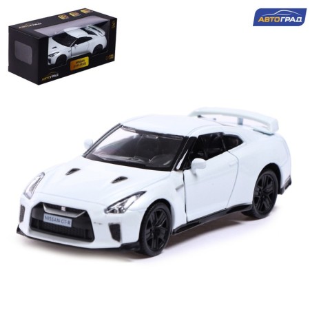 Metal machine Nissan GT-R (R35), 1:32, doors, inertia, white color open