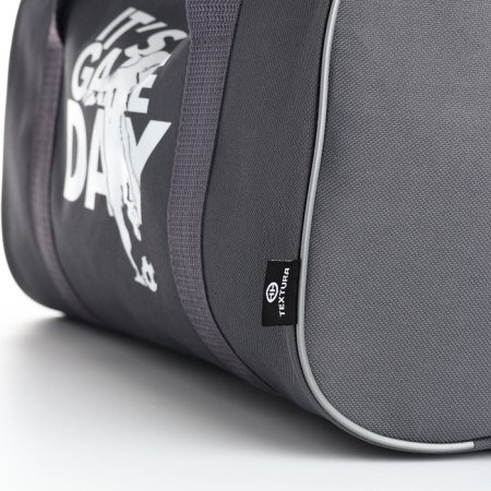 Sports bag with lightning, long belt, gray color-8