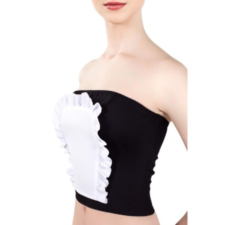 The upper part of the maid costume, Pecado BDSM, corset, headdress, black and white, 42-4