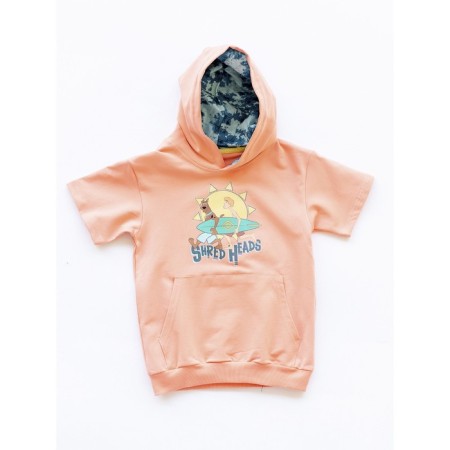 Hoods with a short sleeve for a boy Batik, height 128 cm, color orange color-4