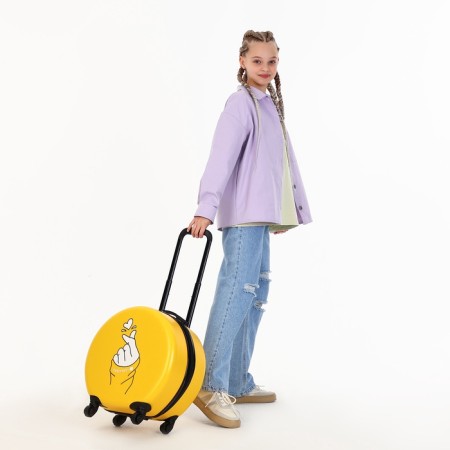 Small suitcase 18 "on lightning, yellow color-9