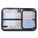 Penal 1 section 130 x 190 mm, hinged bar, Hatber "Armor Glass", black (voluminous 3D risun) NPN_46067