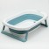 Bath Bath Folding with a drain, 75 cm., White/blue color