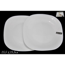 Set of plates Lenardi White, size 25.5x25.2 cm, 2 pcs