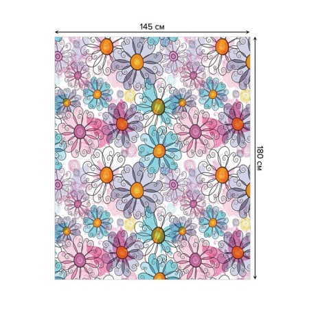 Tables on the table "Flower patterns", rectangular, Saten, size 145x180 cm-1