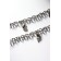 Bracelets "Demetrons" Men's female with dolphins, black and red color in silver, 17 size