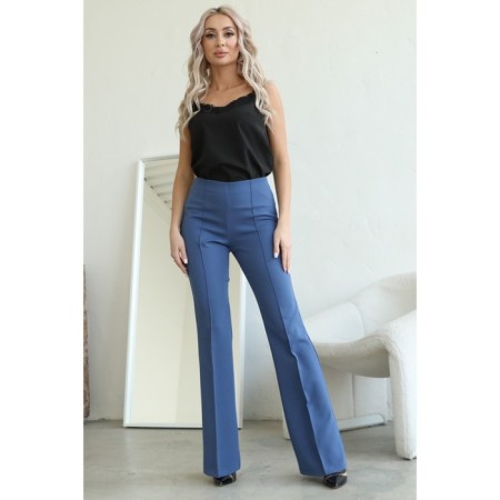 Female trousers, size 44, blue color-2