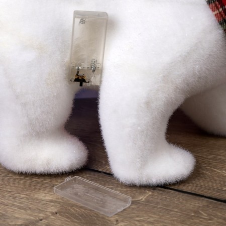 LED figure "Bear" 45 × 25 × 20 cm, phlock, AAX2 batteries (not in the kit), a glow of warm white-3
