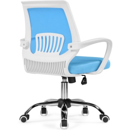 Children's armchair Ergoplus metal/fabric, chrome/blue 61x55x84 cm-4