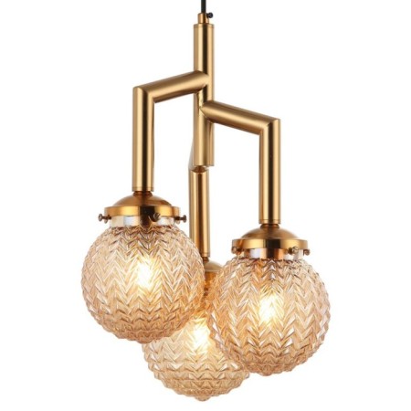 Suspendor Grozde 3xe27 40W, size 35x35x48.5-150 cm, bronze color-2