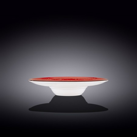 Deep plate Wilmax England Spiral, D = 24 cm, 200 ml, red color-1