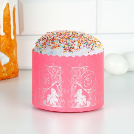 Paper form for cupcake, muffins and kulich "XV Zaitsha" 124x90 mm