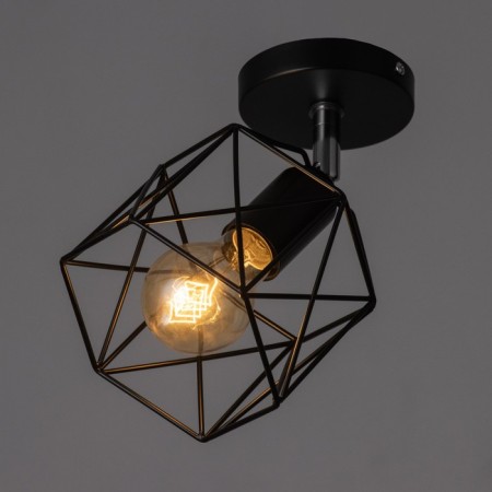 Spot "rectangle" E27 40W black 14.5x18 cm-2