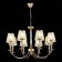 Suspended EVOLUCE lamp. Sle1115-203-08. Vinci. 8x60 watts, E14, 80x80x52 cm, color pink gold