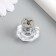 Handle for the casket Metal "Crystal Transparent" silver 2.6x2.6x2.4 cm