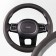 Leather braid, m gray Skyway, chrome, with perf. inserts