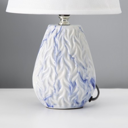 Hand lamp with lampshade Risalux "Andres", E14, 40 W, white-blue, 20 × 20 × 31.5 cm-3