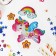 Box for balloons with “unicorns” stickers, white, 70x70x70 cm, set of 5 pcs.