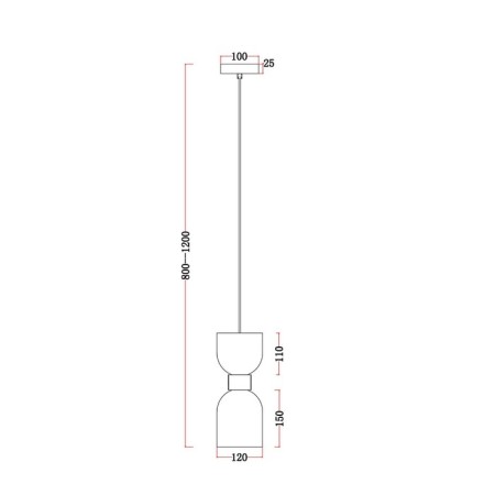 Suspended Freya Savia, E27, 1x60 W, 120x120 mm lamp-2