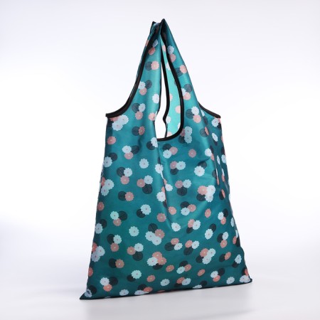 Household bag without fastening, turquoise color-1