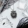 Owl of Round ART, Black Silver Color, 44 cm
