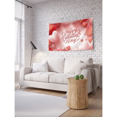 Decorative panel with photo printing "Feast of hearts", horizontal, size 150x200 cm