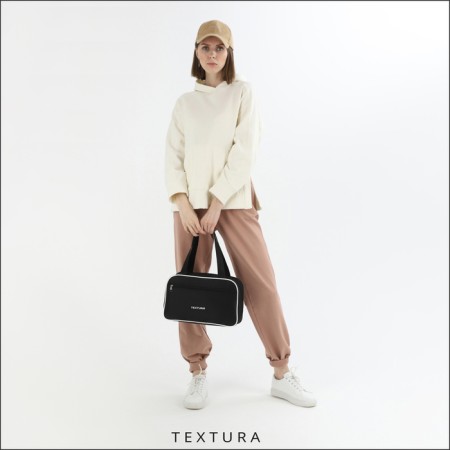Bag for lightning shoes, Textura, external pocket, black color-5