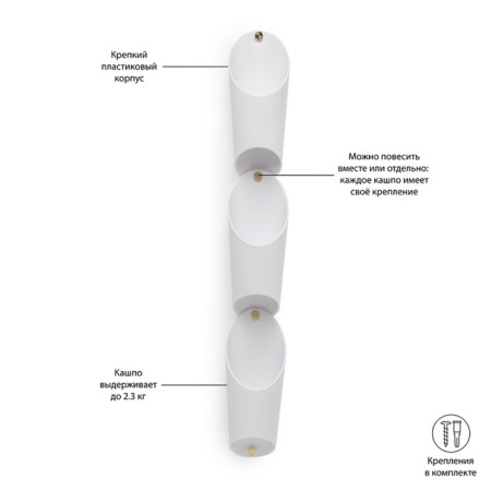 Organizer Wall Floralink, White-4