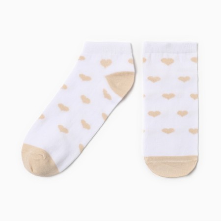 Women's hearts, white/beige color, rr 23