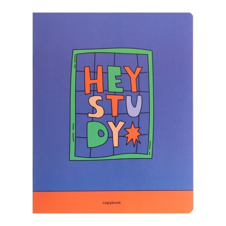 Notebook A5 48 sheets in the BG cage "Hey, learn!", Cover Cover Cardboard, Mix-3
