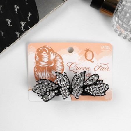 Hair hairpin "Lyla" butterfly petals, 8 cm-2