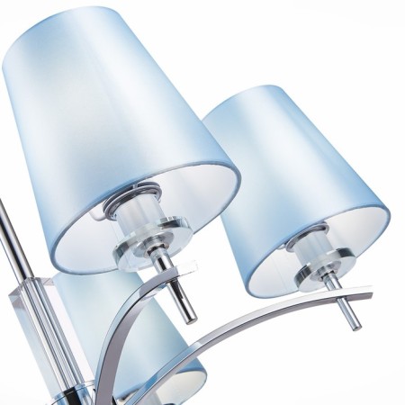 Suspended EVOLUCE lamp. Sle105613-05. Permone. 5x40 watts, E14, 64x64x53 cm, chromium color-8
