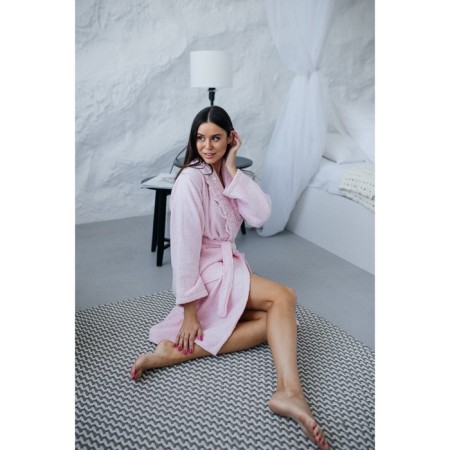 Frequency bathrobe, size 52, light pink color-3