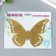 Interior mirror sticker "Openland butterfly" gold 21x15 cm