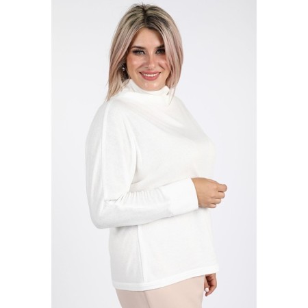 Women's turtleneck, size 52, white color-4