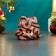 New Year. Symbol 2025. Summary of the New Year's Skull with a snake 9.5x7.5cm, copper