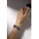 Bracelet with rhinestones "Illusion" asymmetry, white color in silver