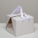 Box under the bento-port with ribbons, white, 18 x 18 x 14 cm